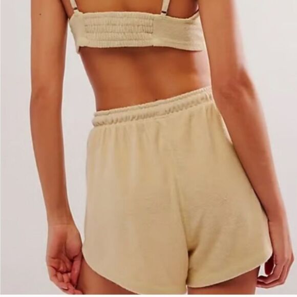 NWT FREE PEOPLE GIMME MORE TERRY SHORT IN CHAMOIS COMBO - Picture 4 of 9